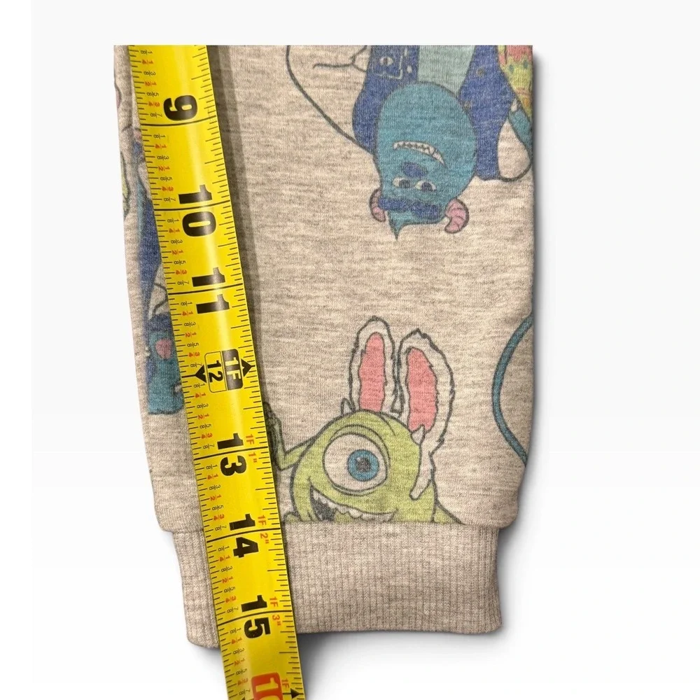 Disney Monsters Inc Mike Sulley Easter Bunny Pajama Set Gray Kids 2 Piece